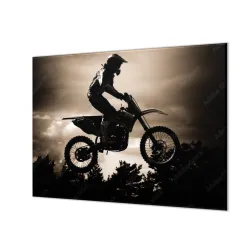 Ochranná deska motocross silueta ve stmívání 60x52cm